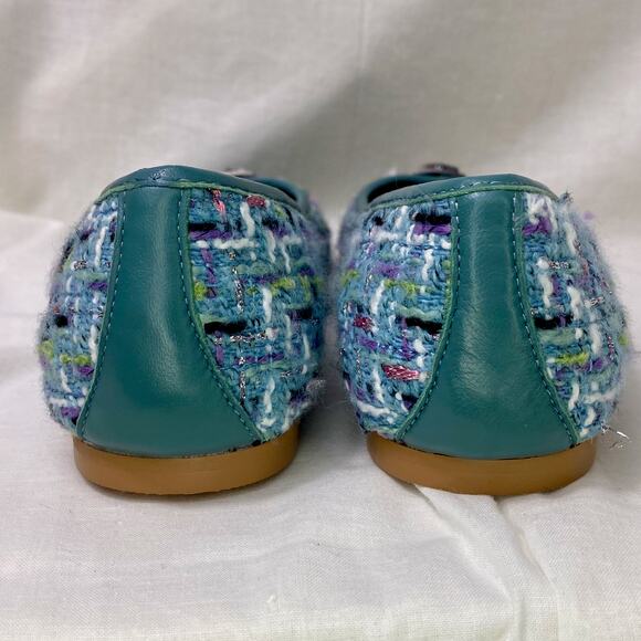 Kurt Geiger London Tweed & Leather Ballet Flats MSRP$130 - Picture 3 of 16